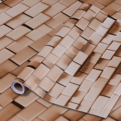 LAAYO Vinyl Abstract Brown Wallpaper(L x W: 500 cm x 45 cm)