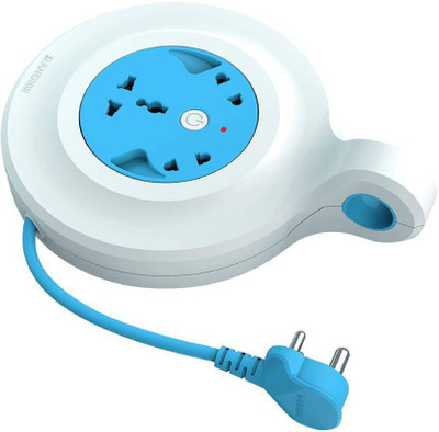 ANCHOR 5223 Flexi Cord With 3 Pin and 4 Meter Long Wire 3  Socket Extension Boards(White, 4 m)