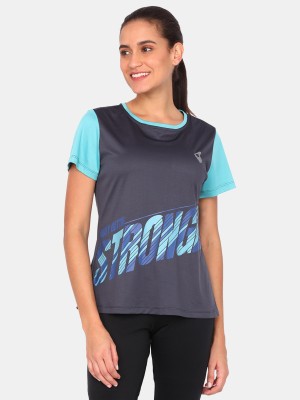 Zelocity by Zivame Printed Women Round Neck Blue T-Shirt
