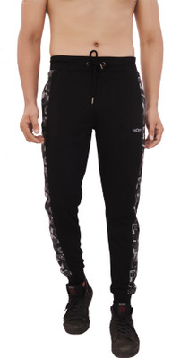 Force NXT Super Combed Cotton Jogger Solid Men Black Track Pants