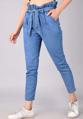 NAFIA FASHION Solid Women Blue Track Pants