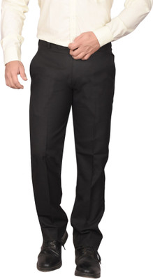 world wise wear Regular Fit Men Black Trousers