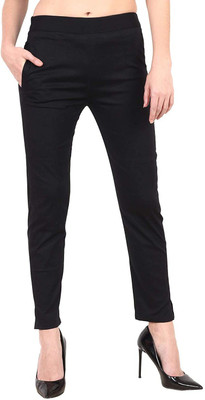 SUPRYIA Regular Fit Women Black Trousers