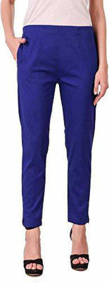 Kanna Fabric Regular Fit Women Light Blue Trousers