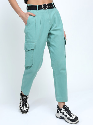 Tokyo Talkies Tapered Women Blue Trousers