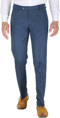 Nirmalas Slim Fit Men Blue Trousers