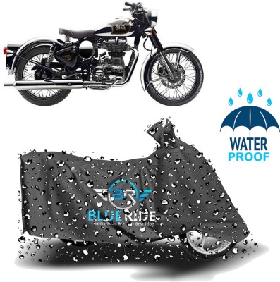 BLUERIDE Two Wheeler Cover for Royal Enfield(Classic 350, Grey)