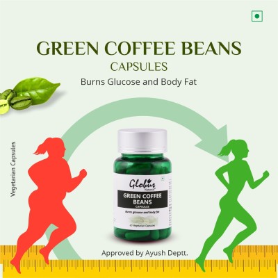 Globus Naturals Green Coffee Beans Weight Management Capsule Helps in Reducing Body Fat(60 Capsules)
