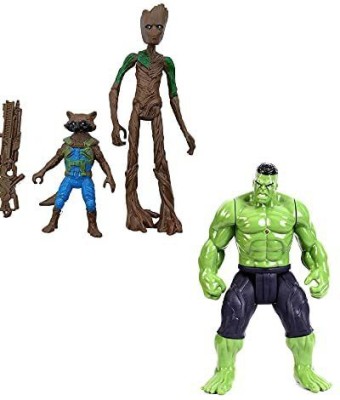 Urban Creation Legends Hero Series Action Hulk & Groot Figure 6 Inch Combo Pack of 2(Multicolor)