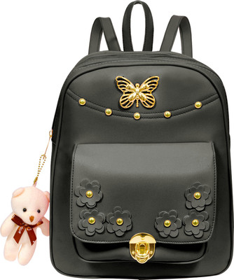 Glister Classic Versatile Women Backpacks Backpack(Black, 10 L)