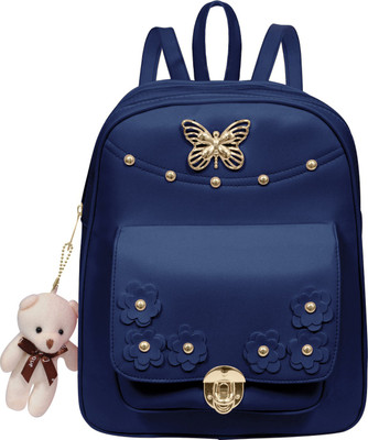 Glister Classic Versatile Women Backpacks Backpack(Blue, 10 L)