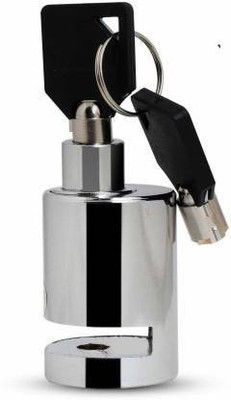 AutoGnix AGN Heavy Duty Stainless Steel Chrome Disc Lock (Steel) Disc Lock(Silver)