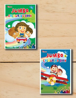 Activities Books In English|- Jumbo Colouring Book 1 + 2 (Set of 2 books)(Paperback, Priyanka Verma)