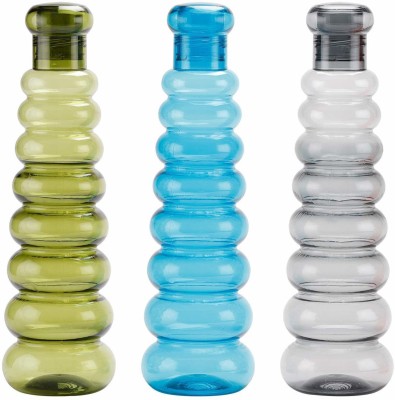 Oliveware Bubblee Water Bottle | 1000 Ml Capacity | Better Grip | For Home & Office Use 3000 ml Bottle(Pack of 3, Multicolor, Plastic)