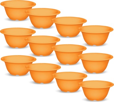 MILTON Melamine Serving Bowl(Pack of 12, Orange)