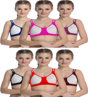 FIMS Women Sports Non Padded Bra(Multicolor)