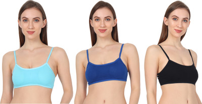 iBest Everyday use Slip on bra for women Pack of 3 Women Sports Lightly Padded Bra(Multicolor)