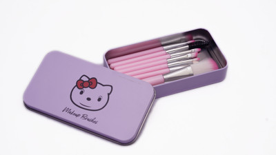 BLUEFUSION Hello Kitty Mini Pink Makeup Brush Set (Pack of 7)(Pack of 7)