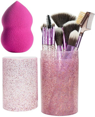 lakyou Glow Glitter Makeup Brushes Set Of 12 With Blender(Pack of 13)