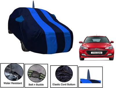 MOCKHE Car Cover For Hyundai Elite i20 (With Mirror Pockets)(Blue)