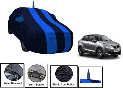 MOCKHE Car Cover For Maruti Suzuki Baleno (With Mirror Pockets)(Blue)