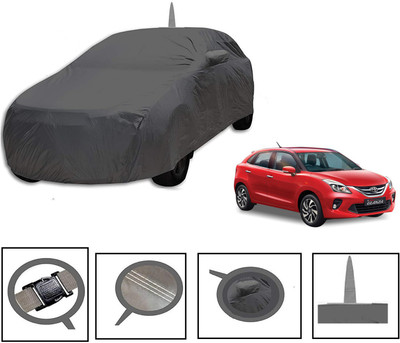 MOCKHE Car Cover For Toyota Glanza (With Mirror Pockets)(Grey)