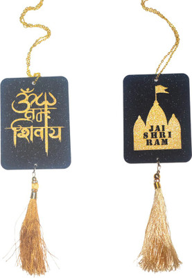 KIFAYTI KART Religious Gifts Car Hanging Accessories jai shri ram and mahadev Decoration Car Hanging Ornament(Pack of 2)