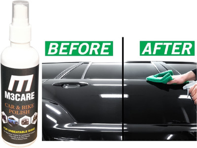 M3CARE Liquid Car Polish for Dashboard, Bumper, Chrome Accent, Exterior, Headlight, Leather, Metal Parts, Windscreen(200 ml, Pack of 1)