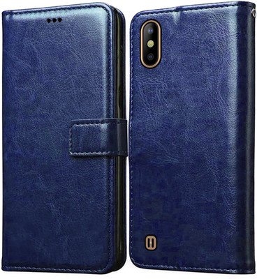 Flipkart SmartBuy Flip Cover for Tecno Camon i Ace 2(Blue, Pack of: 1)