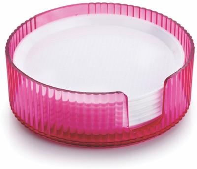 Sorath Round Reversible ABS Coaster Set(Pack of 6)