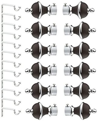 LEEZEN Architectural Hardware Silver Rod Rail Bracket Metal(Pack of 12)