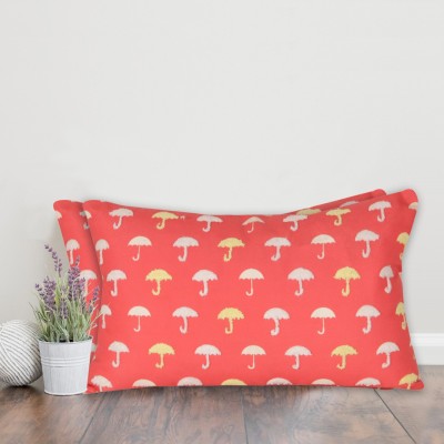Home-The best is for you Printed Cushions Cover(Pack of 2, 30 cm*45 cm, Red, Yellow, White)