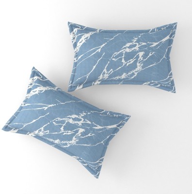 Stashberg Printed Pillows Cover(Pack of 2, 45.72 cm*71.12 cm, Blue)