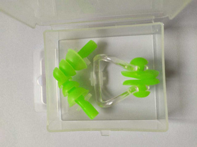 Swikkar Nose and Ear Water Protector Nose Clip and Ear Clip for Swimmer EP14 Ear Plug & Nose Clip(Green)