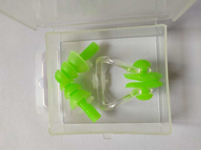 Swikkar Nose and Ear Water Protector Nose Clip and Ear Clip for Swimmer EP24 Ear Plug & Nose Clip(Green)