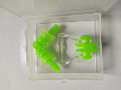 Swikkar Nose and Ear Water Protector Nose Clip and Ear Clip for Swimmer EP12 Ear Plug & Nose Clip(Green)