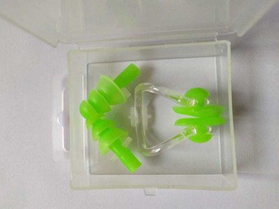 Swikkar Nose and Ear Water Protector Nose Clip and Ear Clip for Swimmer EP20 Ear Plug & Nose Clip(Green)