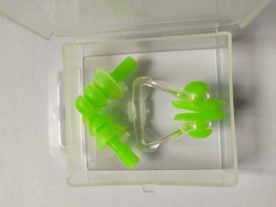 dpays Nose and Ear Water Protector Nose Clip and Ear Clip for Swimmer EP7 Ear Plug & Nose Clip(Green)