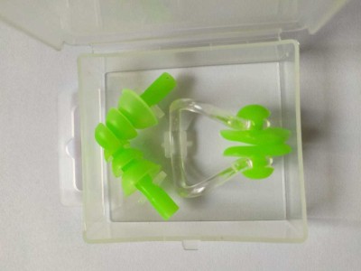 Swikkar Nose and Ear Water Protector Nose Clip and Ear Clip for Swimmer EP16 Ear Plug & Nose Clip(Green)