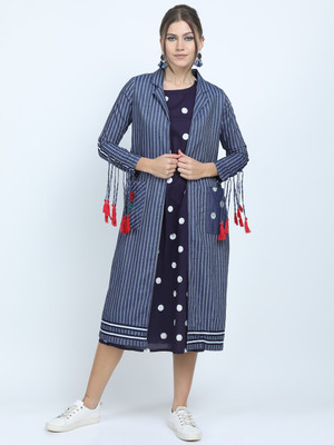Vishudh Women Kurta Ethnic Jacket Set