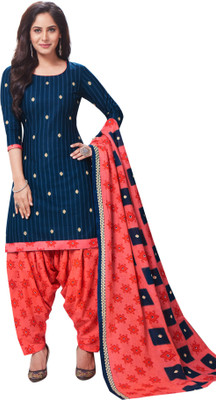 Samah Crepe Printed Salwar Suit Material