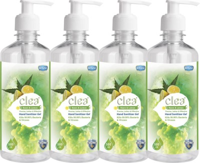 Clea Neem & Lemon Hand Sanitizer Bottle(4 x 500 ml)