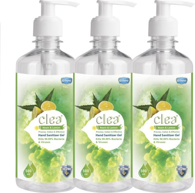 Clea Neem & Lemon Hand Sanitizer Bottle(3 x 500 ml)