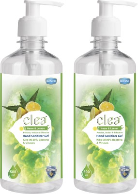 Clea Neem & Lemon Hand Sanitizer Bottle(2 x 500 ml)