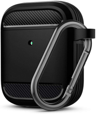 CROSSVOLT Silicone Pull String Headphone Case For Apple Airpods 1st Generation, Apple Airpods 2nd Generation(BLACK)