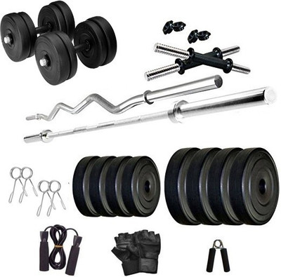 STARX 25 kg 25KG Home Gym Combo of 3Feet Curl and 4Feet Straight Rods With Accessories Home Gym Combo