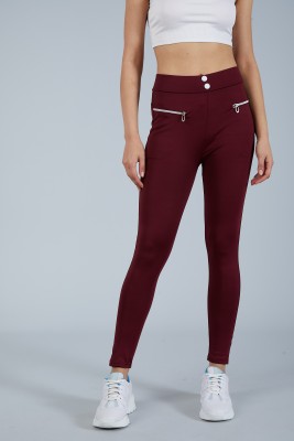 XTR FASHION Maroon Jegging(Solid)