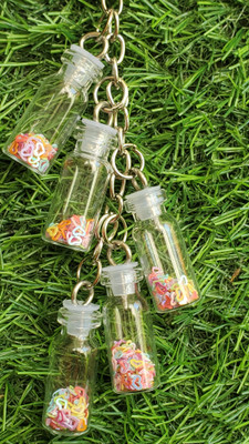 ShopTalk five Level Glitter bottle Key Chain