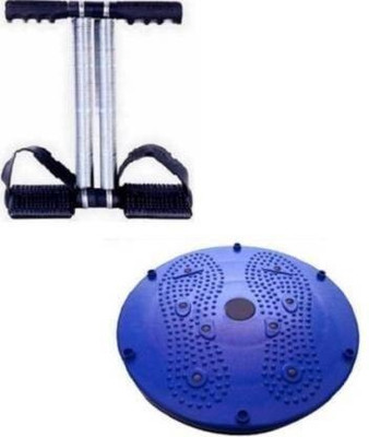 HACKERX Combo Of 2 Tummy Trimmer Double Spring and Twister Home Gym Kit Fitness Accessory Kit Kit
