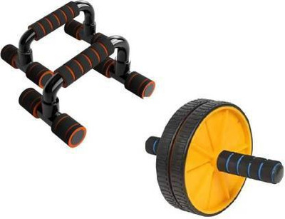 ShopiMoz AB Roller & Push Up Bars Stand for Home Workout Gym Combo Kit Fitness Accessory Kit Kit